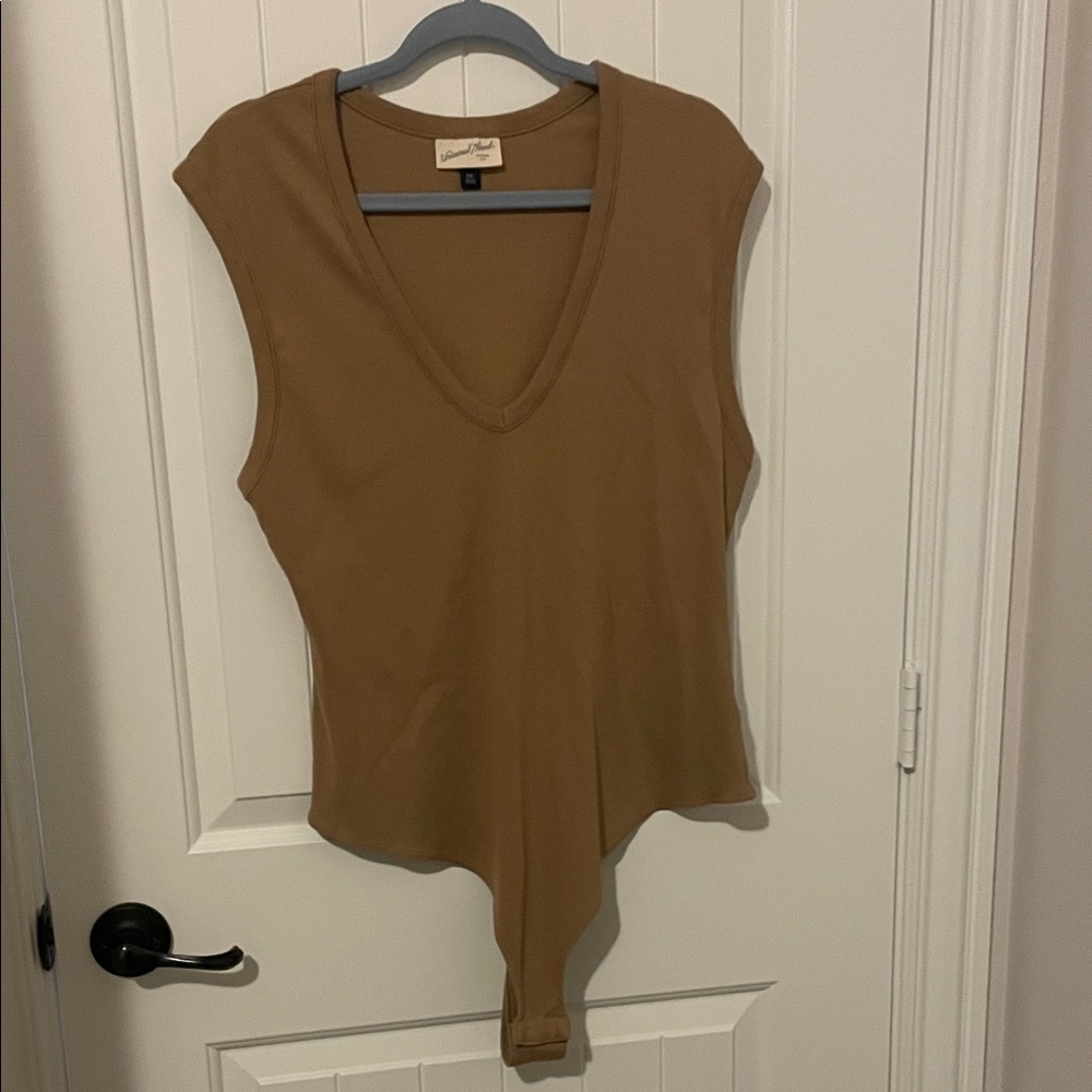 Brown Sleeveless Top